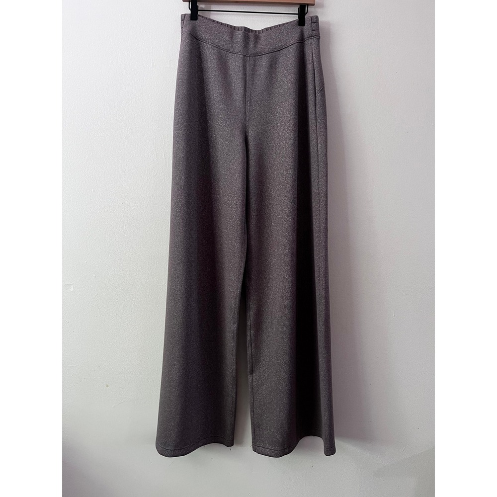 Spanx AirEssentials Wide Leg Pant with Shimmer Smoke Silver size large tall NWT - Picture 6 of 14